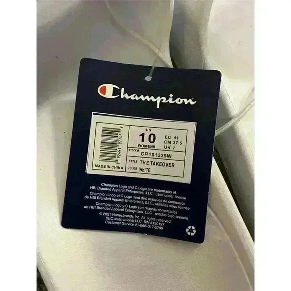 Champion The Takeover Women's Slide Sandals White Size 10 Casual Summer Footwear - Picture 4 of 5